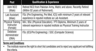 Excellent Career Opportunities at Army Public School Rawalpindi Campus